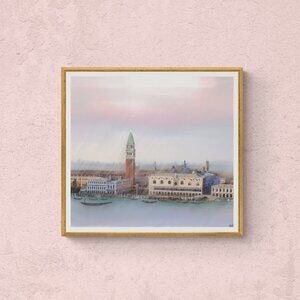 Rainy Afternoon in St. Mark’s Square, Venice Modern Wall Art Decor | Minimalist